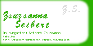 zsuzsanna seibert business card